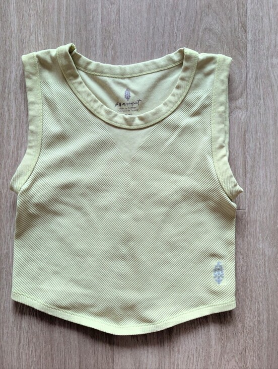 FP Movement by Free People Tops - FP Movement Free Throw Crop Tank - Light Yellow